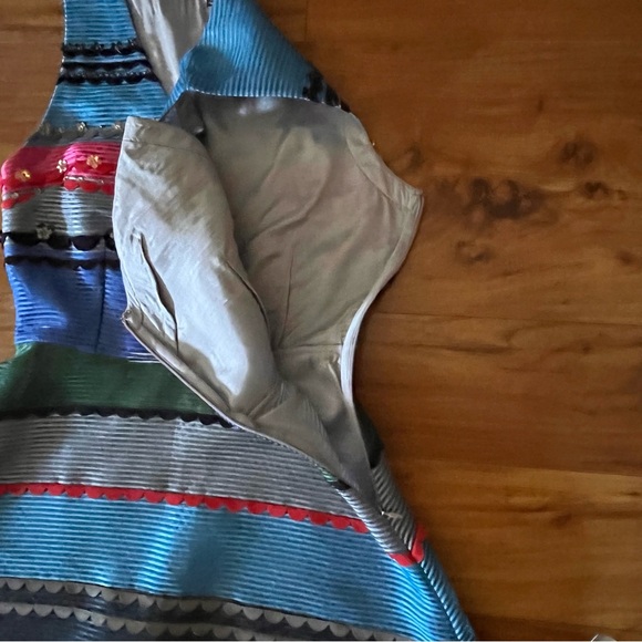 Anthropologie Diane Graphic Striped Midi Dress XS New - Picture 7 of 16